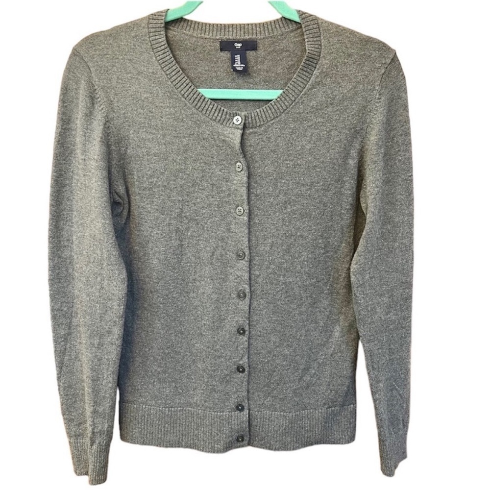 GAP Gray Button Down Cardigan Sweater Medium